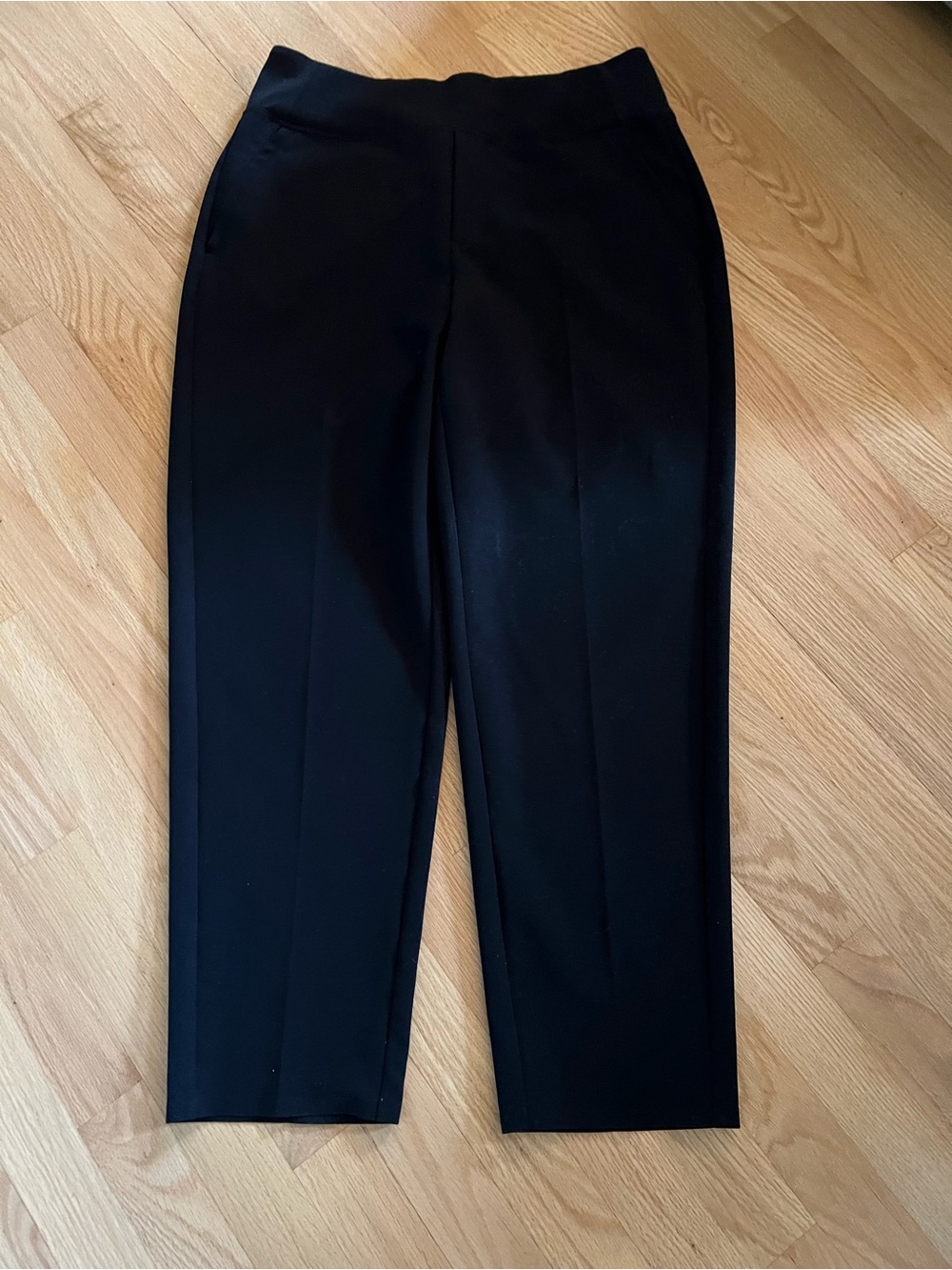 Athleta Black Tailored Straight-Leg Trousers